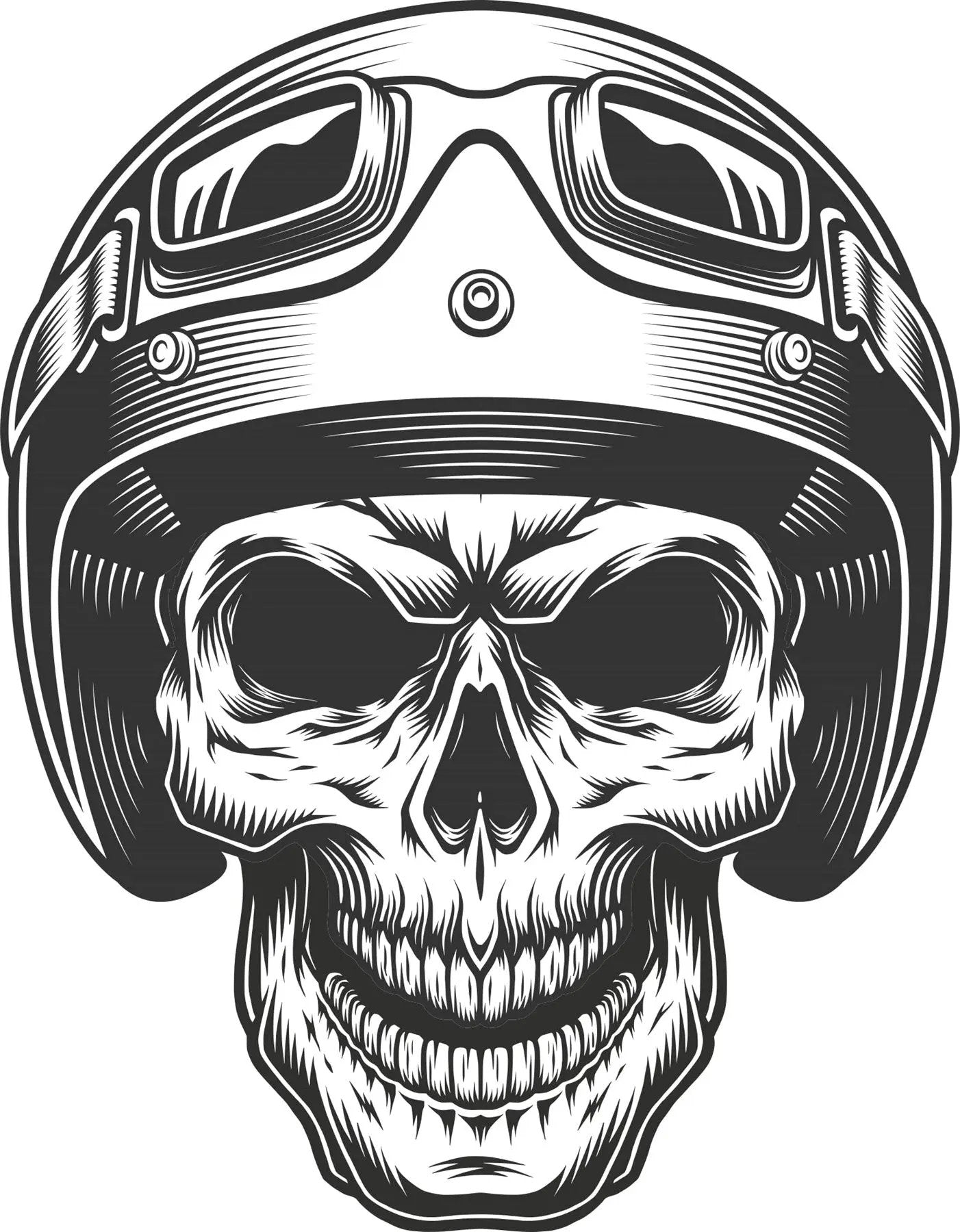 Sticker Master Skull Motor Kask Kurukafa Gözlük Sticker Motor, Kask, Laptop, Araba, Oto Araç İçin Dayanıklı Etiket Decal