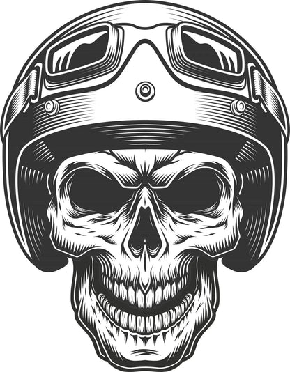 Sticker Master Skull Motor Kask Kurukafa Gözlük Sticker Motor, Kask, Laptop, Araba, Oto Araç İçin Dayanıklı Etiket Decal