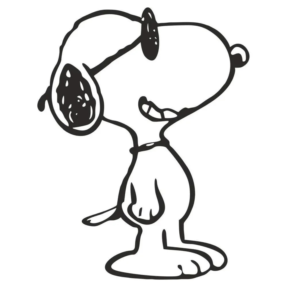 Sticker Master Snoopy Sticker Motor, Kask, Laptop, Araba, Oto Araç İçin Dayanıklı Etiket Decal 15 Cm Sticker Master