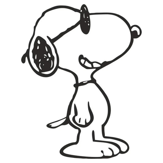 Sticker Master Snoopy Sticker Motor, Kask, Laptop, Araba, Oto Araç İçin Dayanıklı Etiket Decal 15 Cm Sticker Master