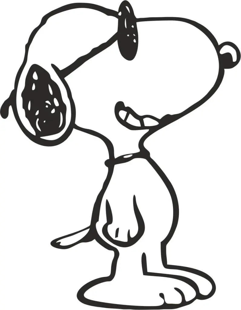 Sticker Master Snoopy Sticker Motor, Kask, Laptop, Araba, Oto Araç İçin Dayanıklı Etiket Decal