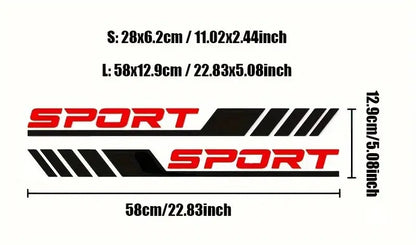 Sticker Master Sport Yan Şerit Kapı Sticker Seti (4 Parça) Sticker Master