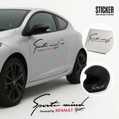 Sticker Master Sports Mind Powered by Renault Sport Sticker – 30 cm Dayanıklı Vinil Sticker Master