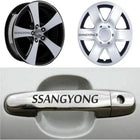 SsangYong Sticker Seti: Kapı Kolu & Jant Dekalı (10 Adet) | Sticker Master