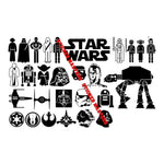 Sticker Master Star Wars Set Galaktik Kahramanlar Sticker Seti – Uzay Temalı 24’lü Özgün Koleksiyon Çıkartmaları Sticker Master