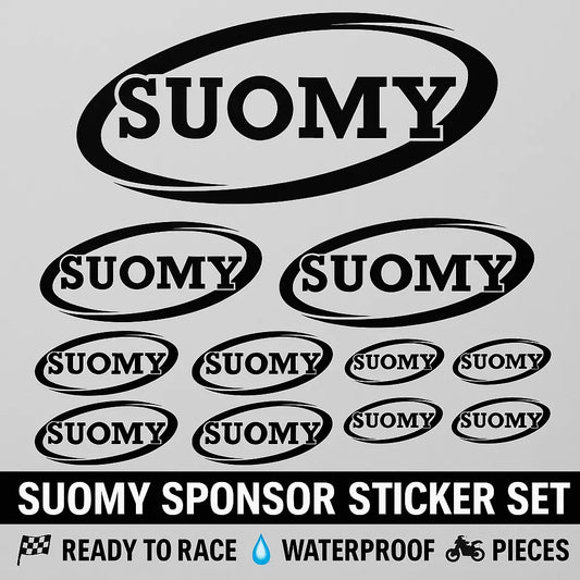 Sticker Master Suomy Sponsor Sticker Seti – Kask, Motor, Araba İçin Dayanıklı Yarışçı Etiketleri Sticker Master
