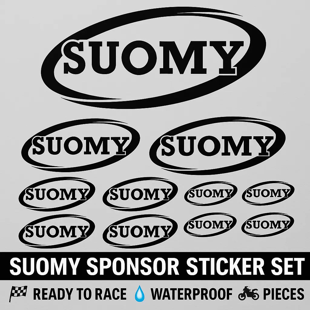 Sticker Master Suomy Sponsor Sticker Seti – Kask, Motor, Araba İçin Dayanıklı Yarışçı Etiketleri Sticker Master