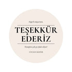 Tesekkur Ederiz Etiket Paketleme Çıkartması İşletmeler İçin 50 Adet | Sticker Master