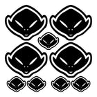 UFO Alien Sticker Seti 9'lu Siyah Uzaylı Etiket | Sticker Master