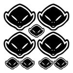Sticker Master UFO Alien Sticker Seti – 9’lu Uzaylı Temalı Siyah Etiket Seti Sticker Master