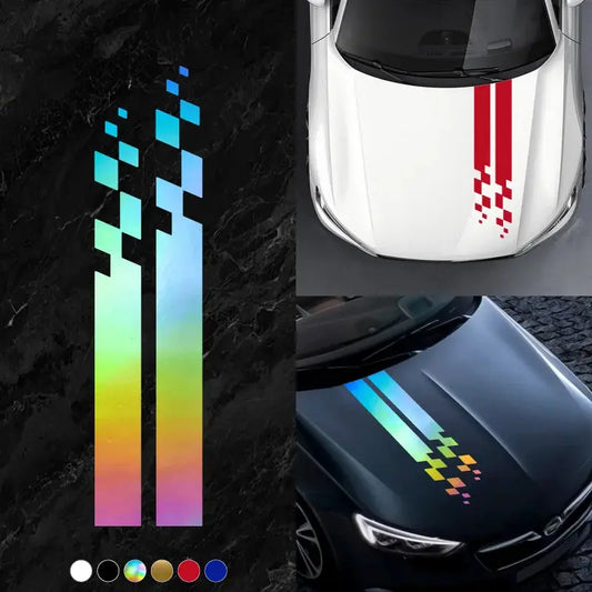 Sticker Master Universal Kaput Spor Şerit Plaid Sticker (2 Adet) - Sticker Master