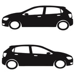 Sticker Master VW Polo 6R Yan Siluet Sticker Seti – Sağ & Sol 15 cm Sticker Master