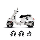 Anarşi Sembolü Sticker Seti 3'lü Vespa Motor Etiketi | Sticker Master 📝