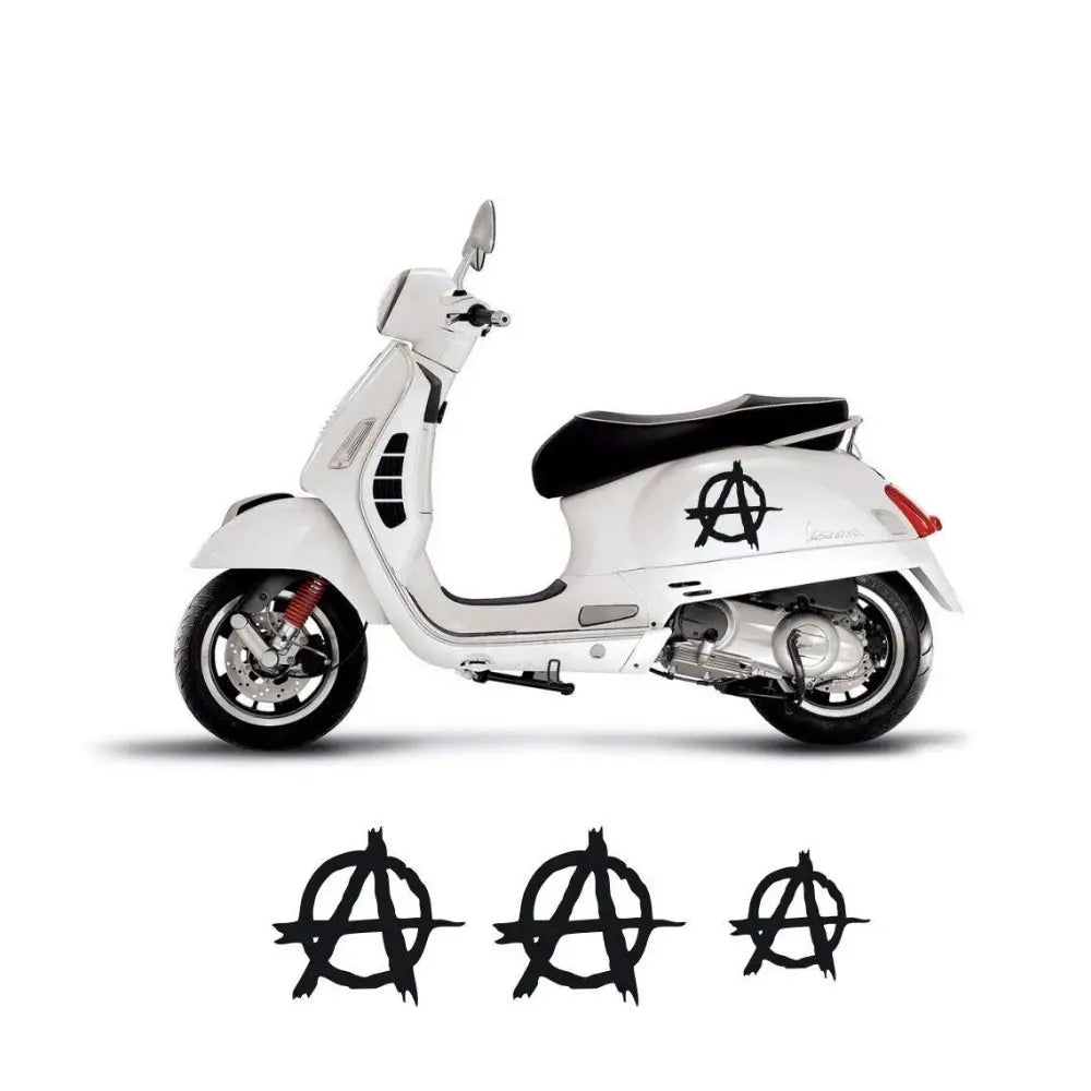 Sticker Master Vespa Anarchy Set Motor, Kask, Laptop, Araba, Oto Araç İçin Dayanıklı Etiket Decal Sticker Master