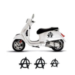 Sticker Master Vespa Anarchy Set Motor, Kask, Laptop, Araba, Oto Araç İçin Dayanıklı Etiket Decal Sticker Master