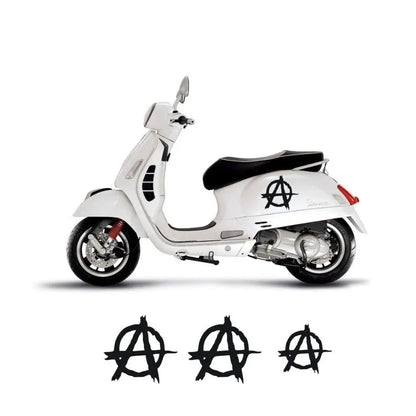 Sticker Master Vespa Anarchy Set Motor, Kask, Laptop, Araba, Oto Araç İçin Dayanıklı Etiket Decal Sticker Master