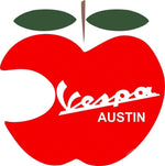 Sticker Master Vespa Elma Motor, Kask, Laptop, Araba, Oto Araç İçin Dayanıklı Etiket Decal 12 Cm