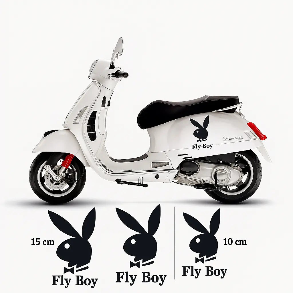 Sticker Master Vespa Fly Boy Sticker Seti – 3’lü (2 Adet 15 cm + 1 Adet 10 cm) Sticker Master