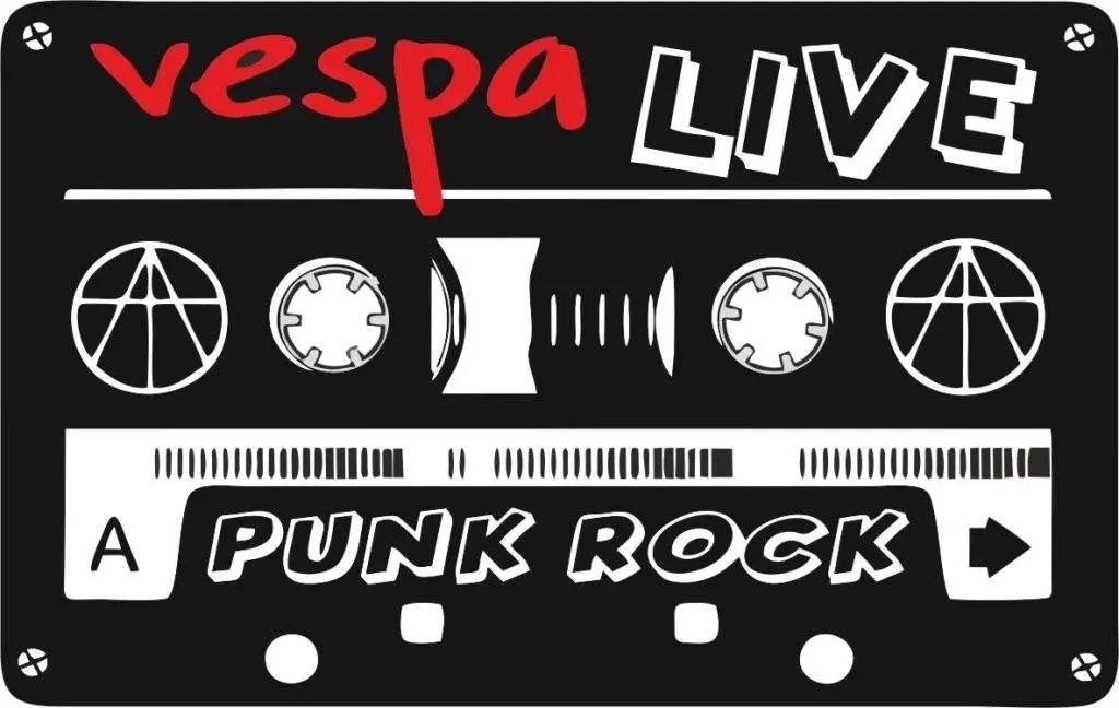 Sticker Master Vespa Kaset Motor, Kask, Laptop, Araba, Oto Araç İçin Dayanıklı Etiket Decal 12 Cm