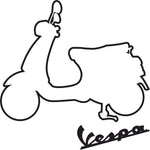 Sticker Master Vespa Mania Motor, Kask, Laptop, Araba, Oto Araç İçin Dayanıklı Etiket Decal 15 Cm