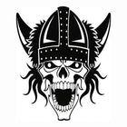 Viking Kafatası Sticker, Savaşçı Kuru Kafa Motor Etiketi | Sticker Master