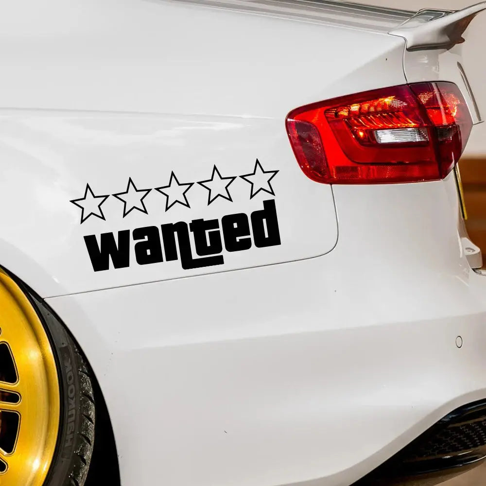 Sticker Master Wanted Araba Komik Çıkartmalar Oto Vinil Film GTA Çıkartmaları Araba Tampon Pencereleri Motosiklet Dizüstü Bilgisayar Duvarları Araba Aksesuar Sticker Master
