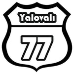 Sticker Master Yalovalı 77 Motor, Kask, Laptop, Araba, Oto Araç İçin Dayanıklı Etiket Decal 12 Cm Sticker Master