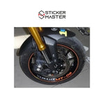 Sticker Master Yamaha Mt09 Jant İçi Sticker Set Motor Çıkartma Etiket 8 Adet Sticker Master