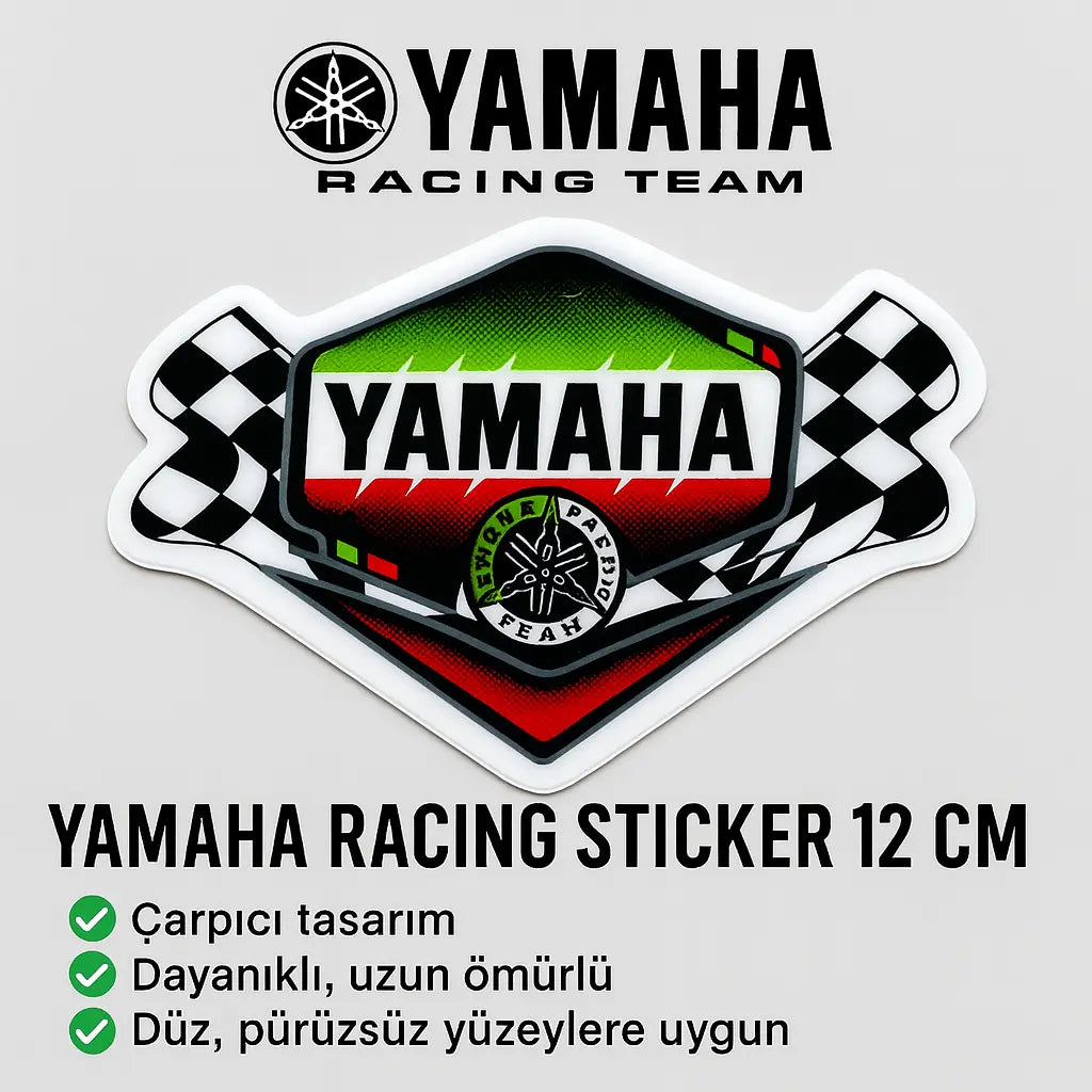 Sticker Master Yamaha Racing Team Sticker Motor Çıkartma Etiket - 15 Cm Sticker Master