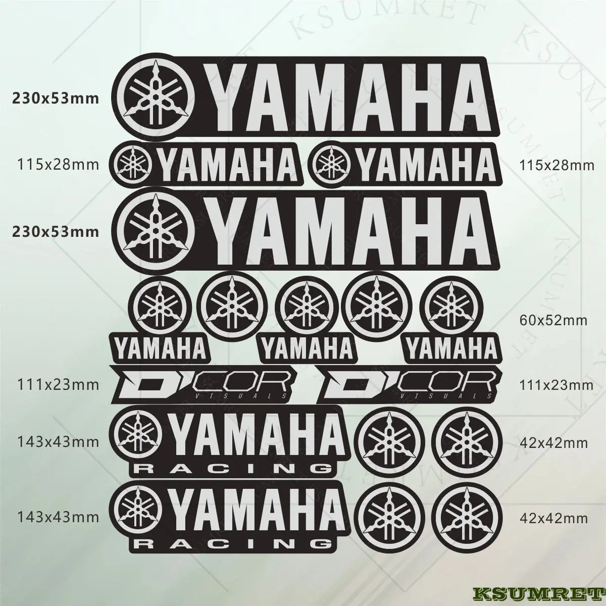 Sticker Master Yamaha Uyumlu Sticker Set Motor Oto Araç Çıkartma Etiket Sticker Master