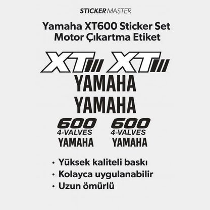 Sticker Master Yamaha Xt600 Sticker Set Motor Çıkartma Etiket Sticker Master