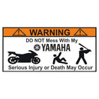 Mizahi Yamaha Uyarı Sticker 15 cm Motor Etiketi | Sticker Master