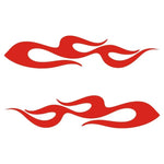 Sticker Master Yan Ayna Alev Desenli Motor Sticker – 20 cm (Çift Taraflı) Sticker Master