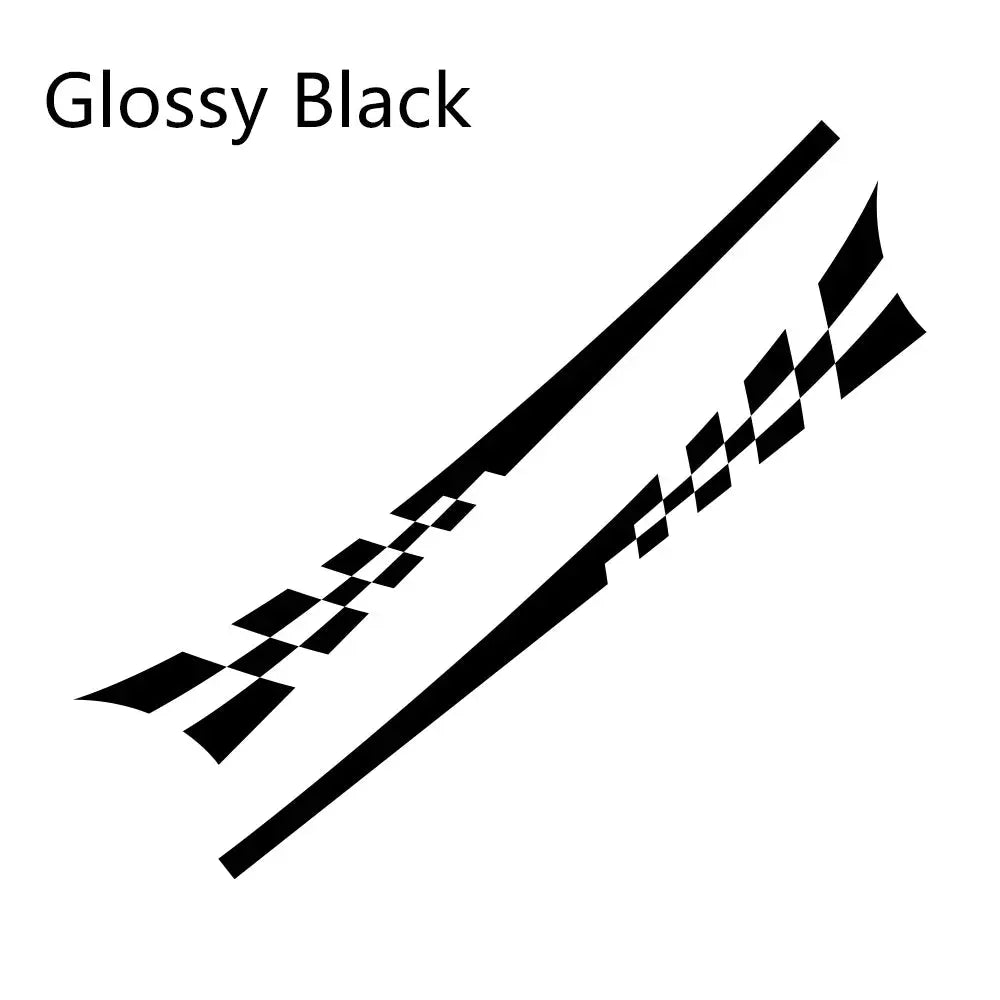 Sticker Master Yarış Çizgili Damalı Bayrak Araba Sticker Seti (2 Adet) Sticker Master