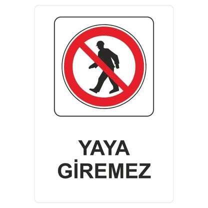 Sticker Master Yaya Giremez Uyarı Levhası Sticker – 12x17 cm Sticker Master