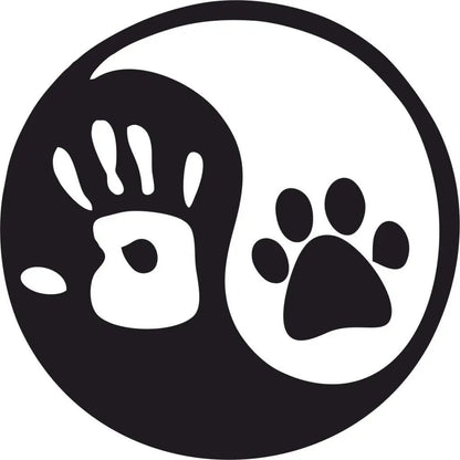 Sticker Master Ying Yang Hand Sticker Motor, Kask, Laptop, Araba, Oto Araç İçin Dayanıklı Etiket Decal 12 Cm