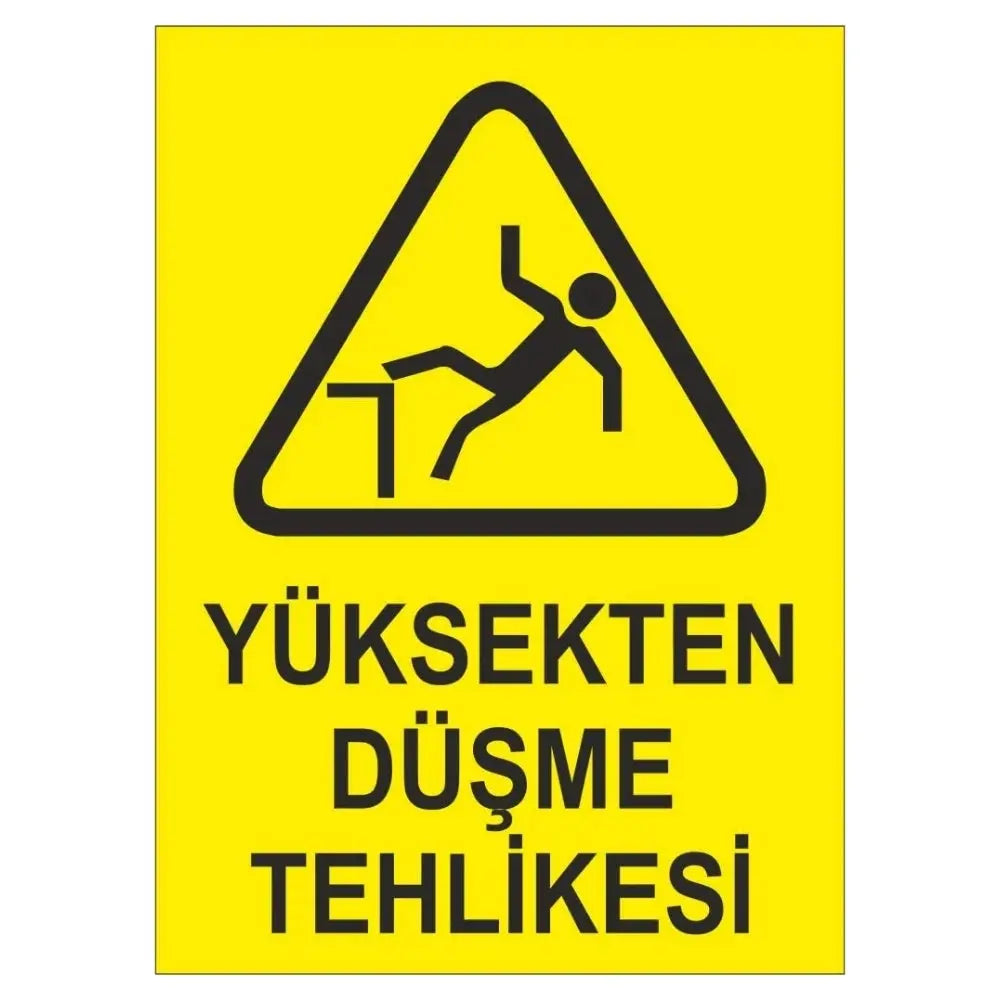 Sticker Master Yüksekten Düşme Tehlikesi Uyarı Sticker – 12x17 cm Sticker Master