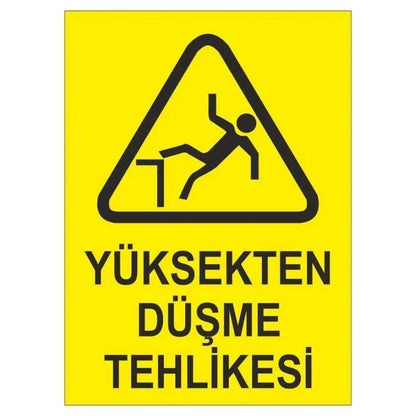 Sticker Master Yüksekten Düşme Tehlikesi Uyarı Sticker – 12x17 cm Sticker Master