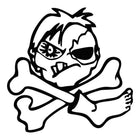 Zombie Kuru Kafa Sticker 12 cm Korku Mizah Etiketi | Sticker Master