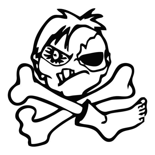 Sticker Master Zombie Sticker – 12 cm Mizahi Korku Temalı Etiket Sticker Master