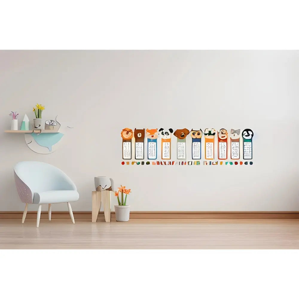 Sticker Master – Hayvanlı Çarpım Tablosu Duvar Sticker Seti (15 cm | 30 cm) Sticker Master