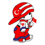 Sticker Master – Türk Bayraklı Çocuk Sticker 15 cm | Milli Ruhun Sevimli Hali Sticker Master