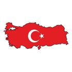 Türkiye Haritası Sticker Ay Yıldızlı Vatan Etiketi 15 cm | Sticker Master