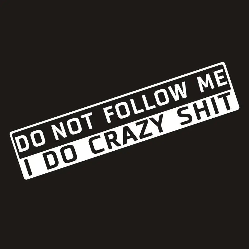 Sticker Master "Do Not Follow Me" Komik Araba Sticker 15x3 Cm Sticker Master