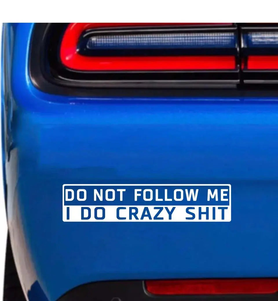 Sticker Master "Do Not Follow Me" Komik Araba Sticker 15x3 Cm Sticker Master