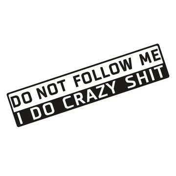 Sticker Master "Do Not Follow Me" Komik Araba Sticker 15x3 Cm Sticker Master