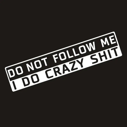 Sticker Master "Do Not Follow Me" Komik Araba Sticker 15x3 Cm Sticker Master