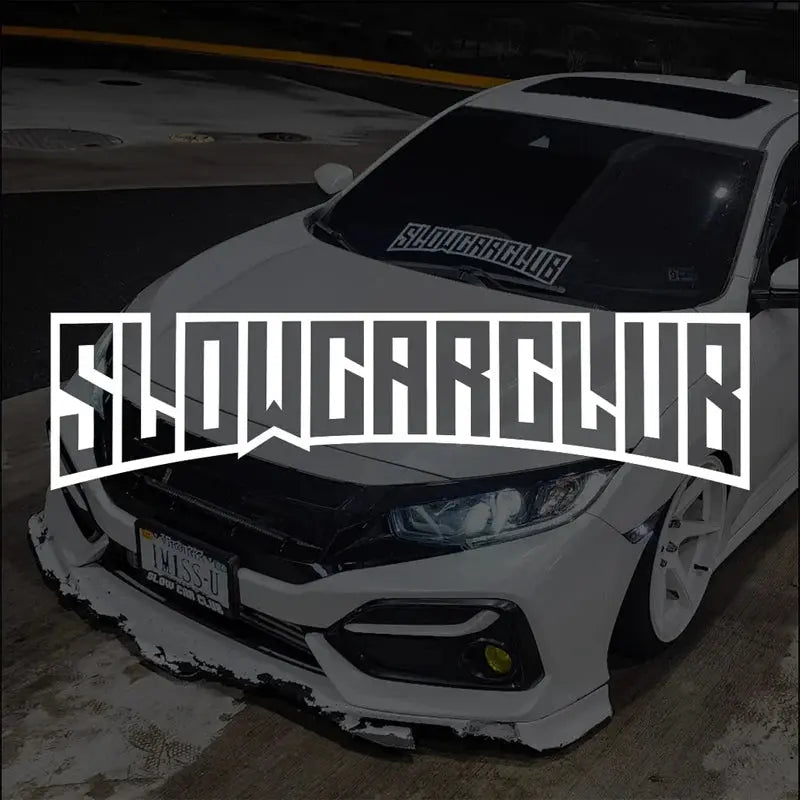Sticker Master "SLOW CAR CLUB" JDM Ön Cam Sticker Sticker Master