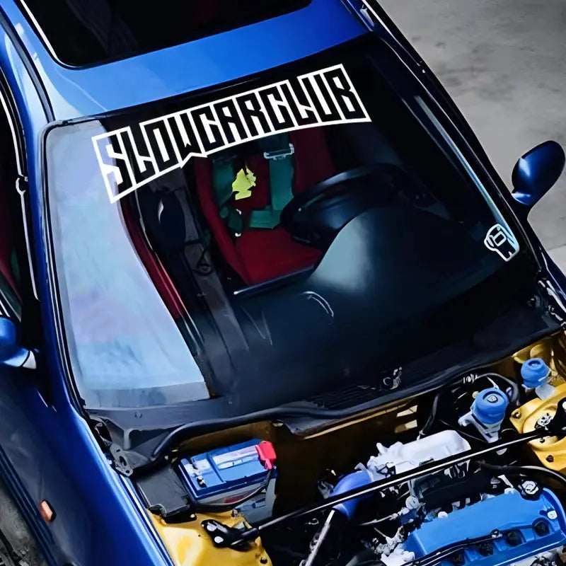 Sticker Master "SLOW CAR CLUB" JDM Ön Cam Sticker Sticker Master