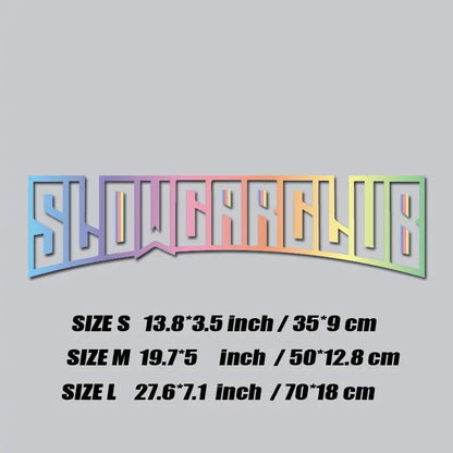 Sticker Master "SLOW CAR CLUB" JDM Ön Cam Sticker Sticker Master